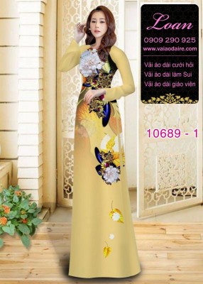 Vải áo dài hoa 3D-DT 10689