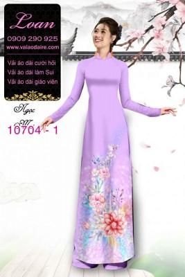 Vải áo dài hoa 3D-DT 10704