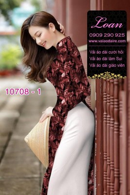 Vải áo dài hoa nhí-DT 10708