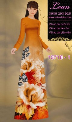 Vải áo dài hoa 3D-DT 10716