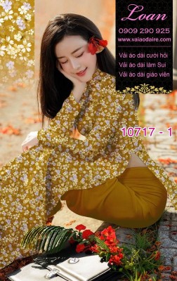 Vải áo dài hoa nhí-DT 10717