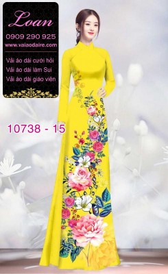 Vải áo dài hoa 3D-DT 10738