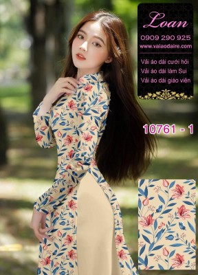 Vải áo dài hoa nhí-DT 10761