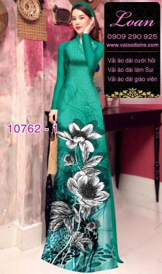 Vải áo dài hoa 3D-DT 10762