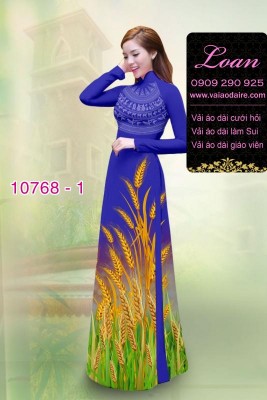 Vải áo dài bông lúa-DT 10768