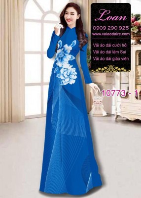 Vải áo dài hoa 3D-DT 10773