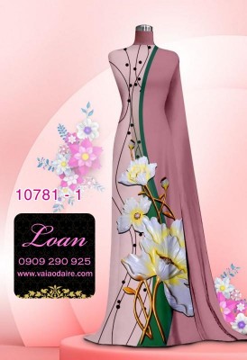Vải áo dài hoa in 3D-DT 10781