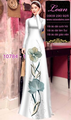 Vải áo dài hoa 3D-DT 10784