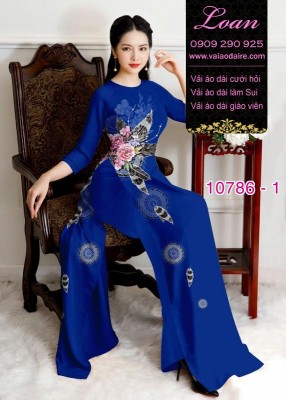 Vải áo dài hoa 3D-DT 10786