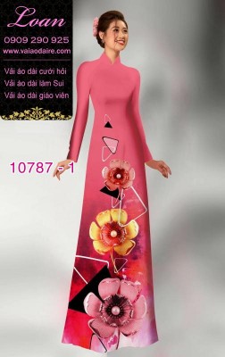 Vải áo dài hoa 3D-DT 10787