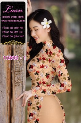 Vải áo dài hoa nhí-DT 10800