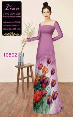 Vải áo dài hoa 3D-DT 10802