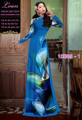 Vải áo dài hoa ảo 3D-DT 10805