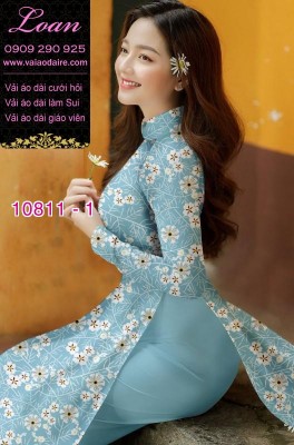 Vải áo dài hoa nhí-DT 10811