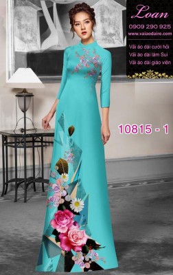 Vải áo dài hoa 3D-DT 10815