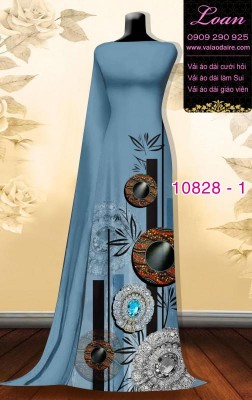 Vải áo dài hoa 3D-DT 10828