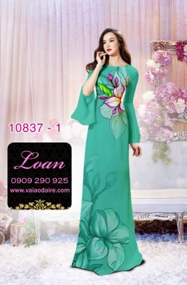 Vải áo dài hoa 3D-DT 10837