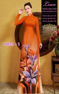 Vải áo dài hoa 3D-DT 10839