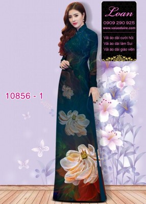 Vải áo dài hình quạt-DT 10856