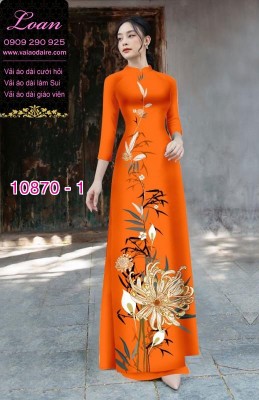 Vải áo dài hoa 3D-DT 10870