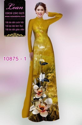 Vải áo dài hoa 3D-DT 10875