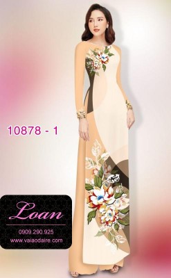 Vải áo dài hoa 3D-DT 10878