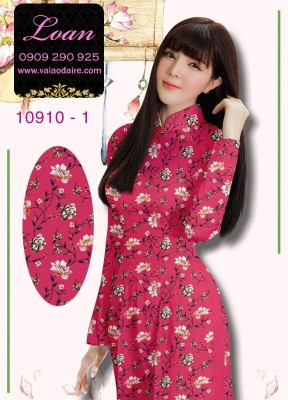 Vải áo dài hoa nhí-DT 10910