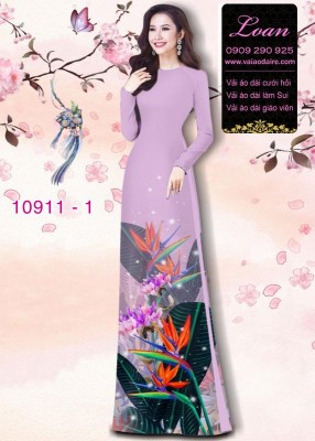 Vải áo dài hoa 3D-DT 10911