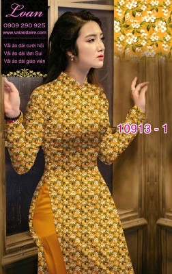 Vải áo dài hoa nhí-DT 10913