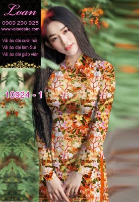 Vải áo dài hoa nguyên áo-DT 10924