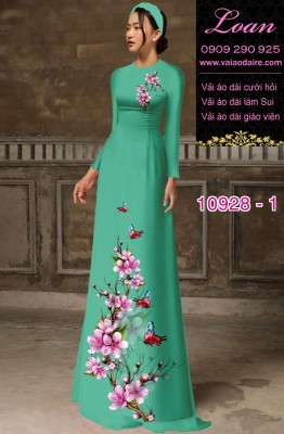 Vải áo dài hoa 3D-DT 10928