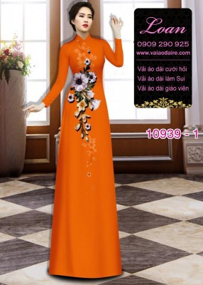 Vải áo dài hoa 3D-DT 10939