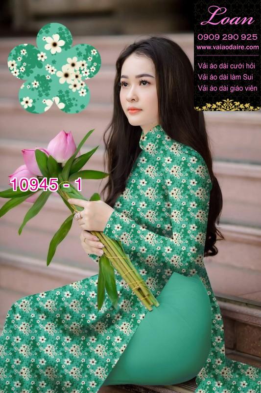 Vải áo dài hoa nhí