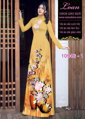 Vải áo dài hoa 3D-DT 10946