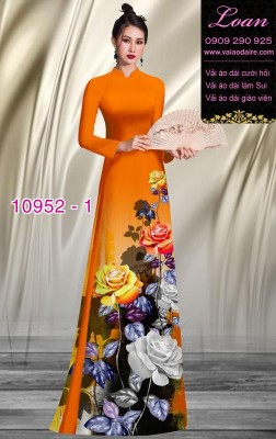 Vải áo dài hoa 3D-DT 10952