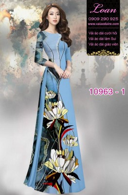 Vải áo dài hoa 3D-DT 10963
