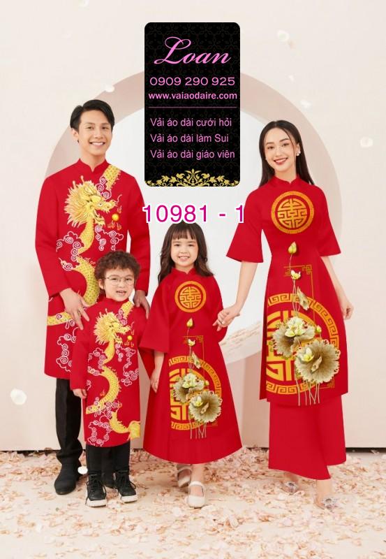 Vải áo dài tết cho gia đình