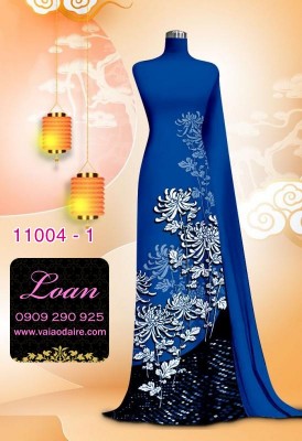 Vải áo dài hoa 3D-DT 11004