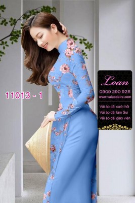 Vải áo dài hoa 3D-DT 11013