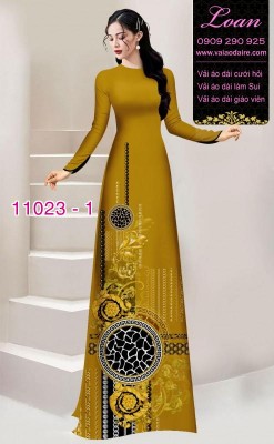 Vải áo dài hoa 3D-DT 11023