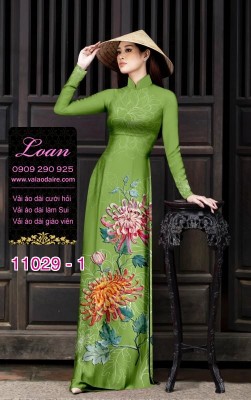 Vải áo dài hoa 3D-DT 11029