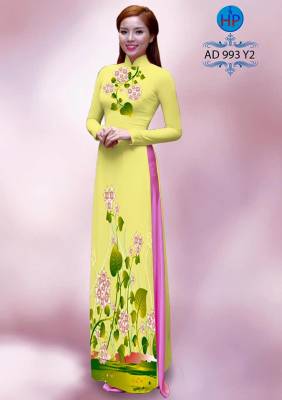 Vải áo dài cành hoa-DT 1103