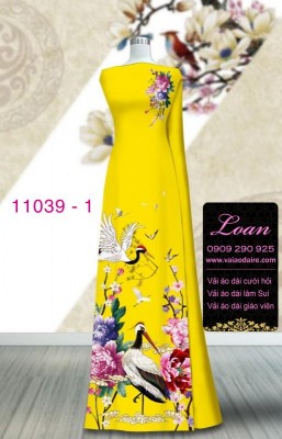 Vải áo dài hoa 3D-DT 11039