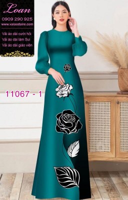 Vải áo dài hoa 3D-DT 11067