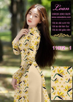 Vải áo dài hoa nhí-DT 11072