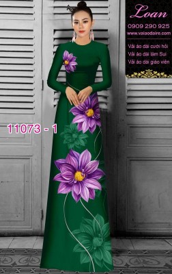 Vải áo dài hoa 3D-DT 11073