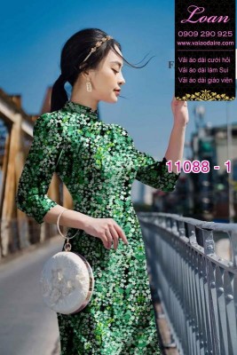 Vải áo dài hoa nhí-DT 11088