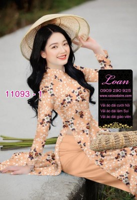 Vải áo dài hoa nhí-DT 11093