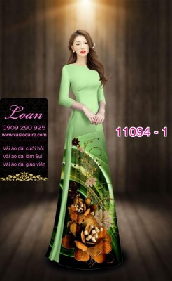 Vải áo dài hoa 3D-DT 11094