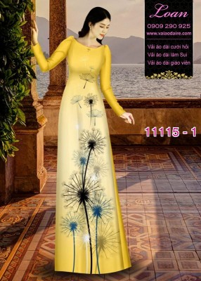Vải áo dài hoa 3D-DT 11115